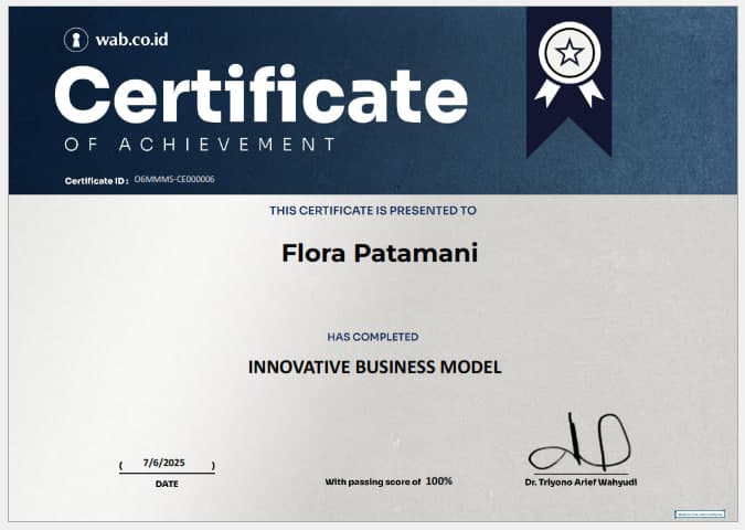 Short Course INNOVATIVE BUSINESS MODEL
