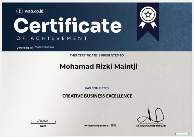 Short Course CREATIVE BUSINESS EXCELLENCE
