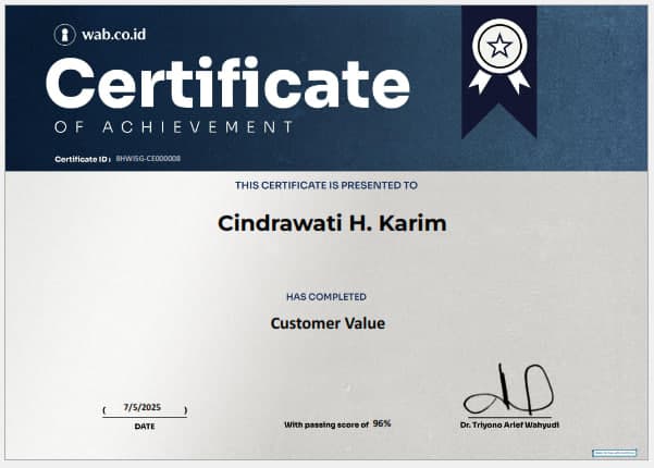 Short Course Customer Value