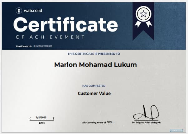 Short Course Customer Value
