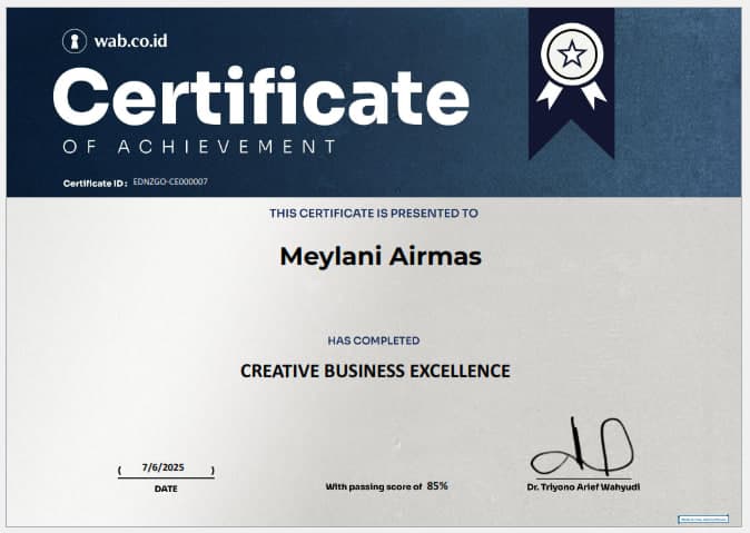 Short Course CREATIVE BUSINESS EXCELLENCE