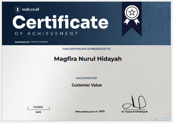 Short Course Customer Value