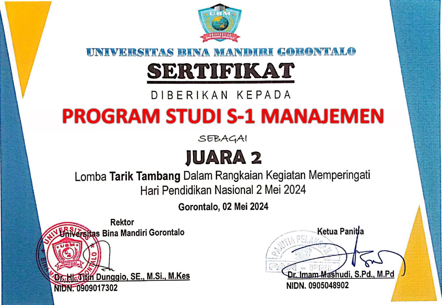 LOMBA TARIK TAMBANG MEMPERINGATI HARI PENDIDIKAN NASIONAL
