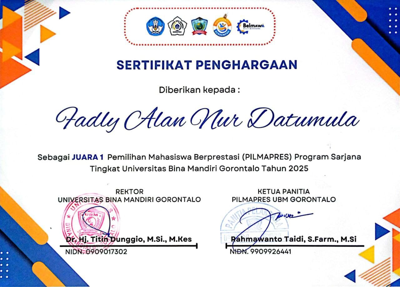 Pemilihan Mahasiswa Berprestasi (PILMAPRES) UBM Gorontalo