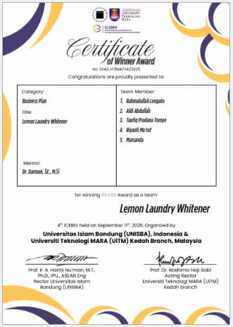 International Competition of Enterpreneurship and Business Innovation (ICEBIV)) Kategori Business Model Canvas