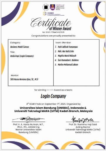 International Competition of Enterpreneurship and Business Innovation (ICEBIV)) Kategori Business Model Canvas
