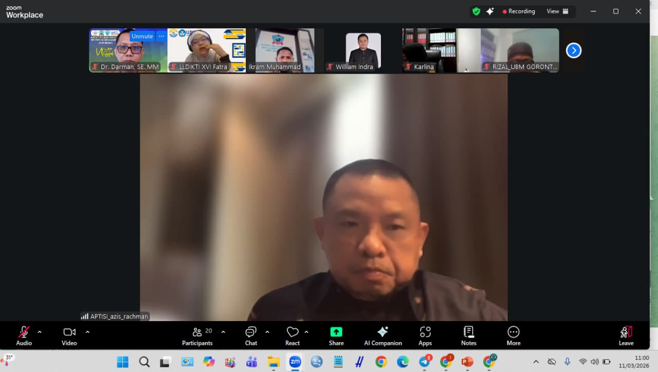 Asistensi Data Kelembagaan dalam rangka penataan dan pemutakhiran data kelembagaan Perguruan Tinggi Swasta pada LLDIKTI Wilayah XVI, 11 Maret 2026