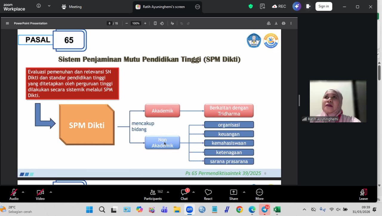 Workshop Penguatan Implementasi PPEPP Dalam SPMI, 31 Maret 2026